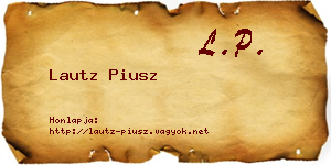 Lautz Piusz névjegykártya